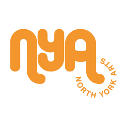 Logo with orange letters "NYA" and the words "North York Arts" in a circular pattern.