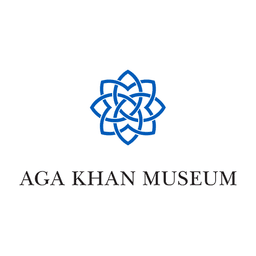 Aga Khan Museum logo featuring a blue geometric design above the text "Aga Khan Museum."